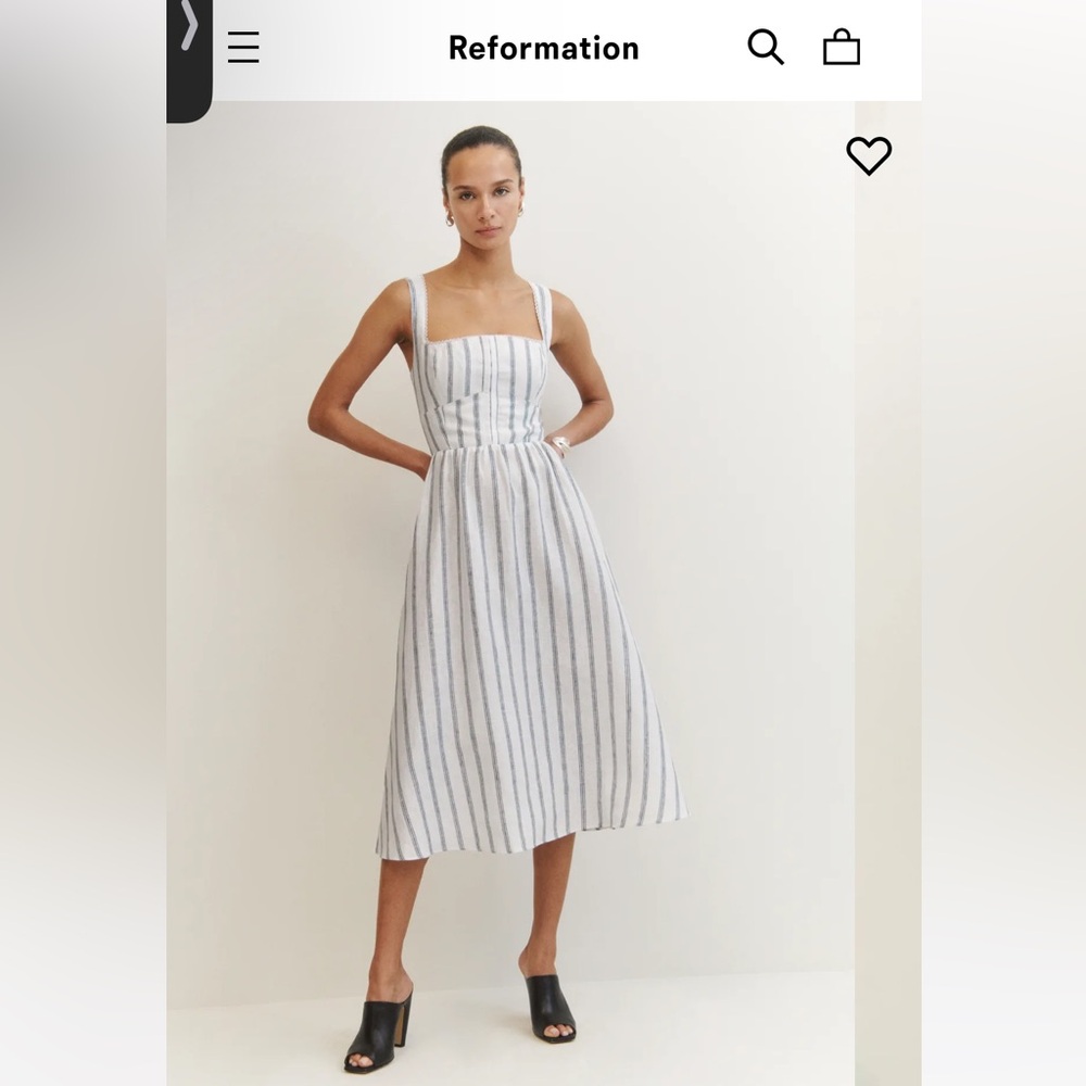 NWOT Reformation Tagliatelle Linen Dress 6